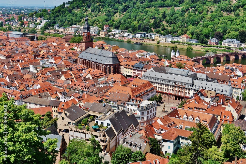 Heidelberg, Altstadt mit Heiliggeistkirche
