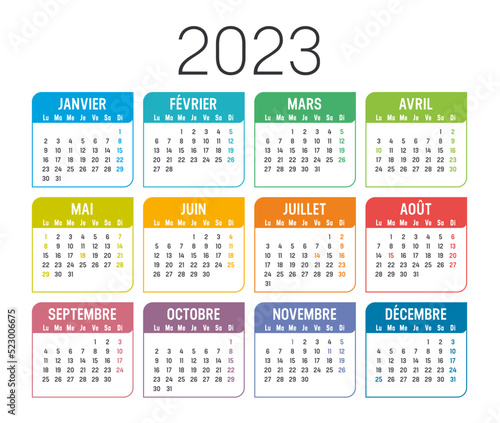 Calendrier Agenda 2023
