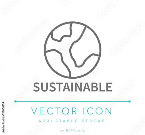 Sustainable Line Icon