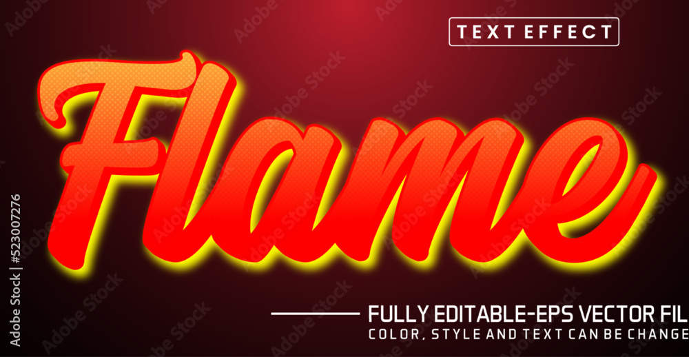 Editable text effect in Flame style