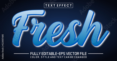 Editable text effect in fresh style