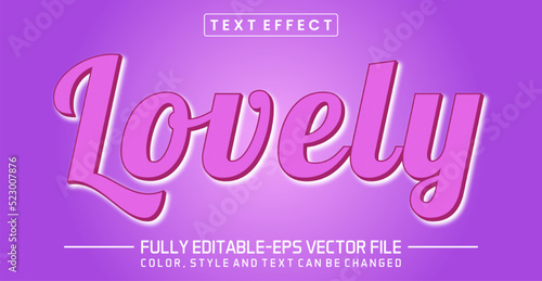 Editable text effect in Lovely style