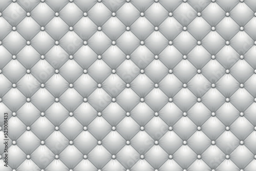 white leather upholstery. Leather upholstery texture, luxurious fabric for sofa, vector realistic background, upholstered furniture seamless pattern. panel. white patern