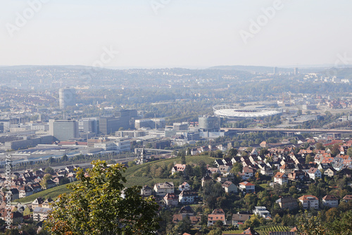 View to Stuttgart skyline from Grabkapelle hill