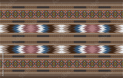 tribal pastel multicolor pastel Navajo seamless vector pattern. aztec abstract geometric art print in a sophisticated aztec style. Vector background with ethnic elements. Wallpaper, fabric, paper, cov