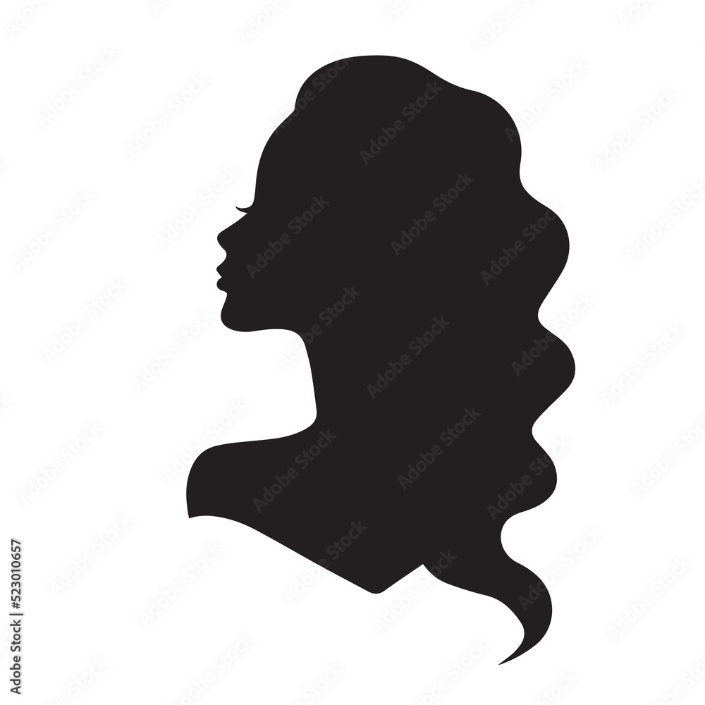 silhouette of a person. black silhouette of a girl. beauty saloon. shadow of a woman. hairdresser. pretty haircut. vector illustration silhouette of a person. black silhouette of a girl. beauty saloon. shadow of a woman. hairdresser. pretty haircut. vector illustration
