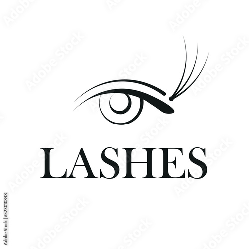 eye logo design. 
logo for the eyelash extension master. lashmaker logo. beauty, beauty salon. simple logo. icon. eyelashes. vector. line. lashes