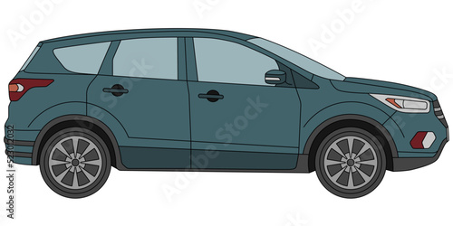 Station Wagon Car in Vector