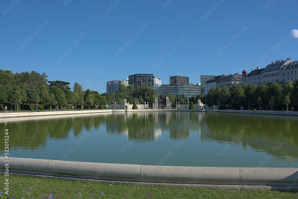 Vienna pond and reflection