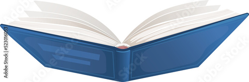 Fotografie Open textbook book in hard cover with blank pages