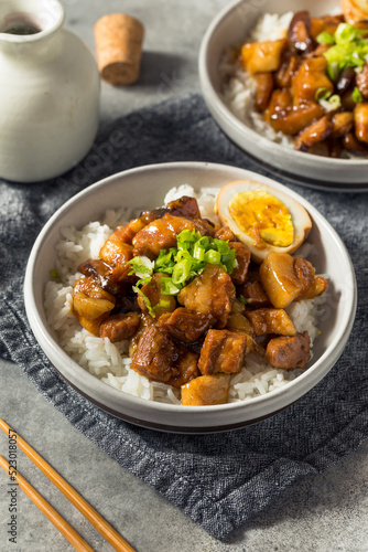 Homemade Taiwanese Lu Rou Fan Braised Pork and Rice