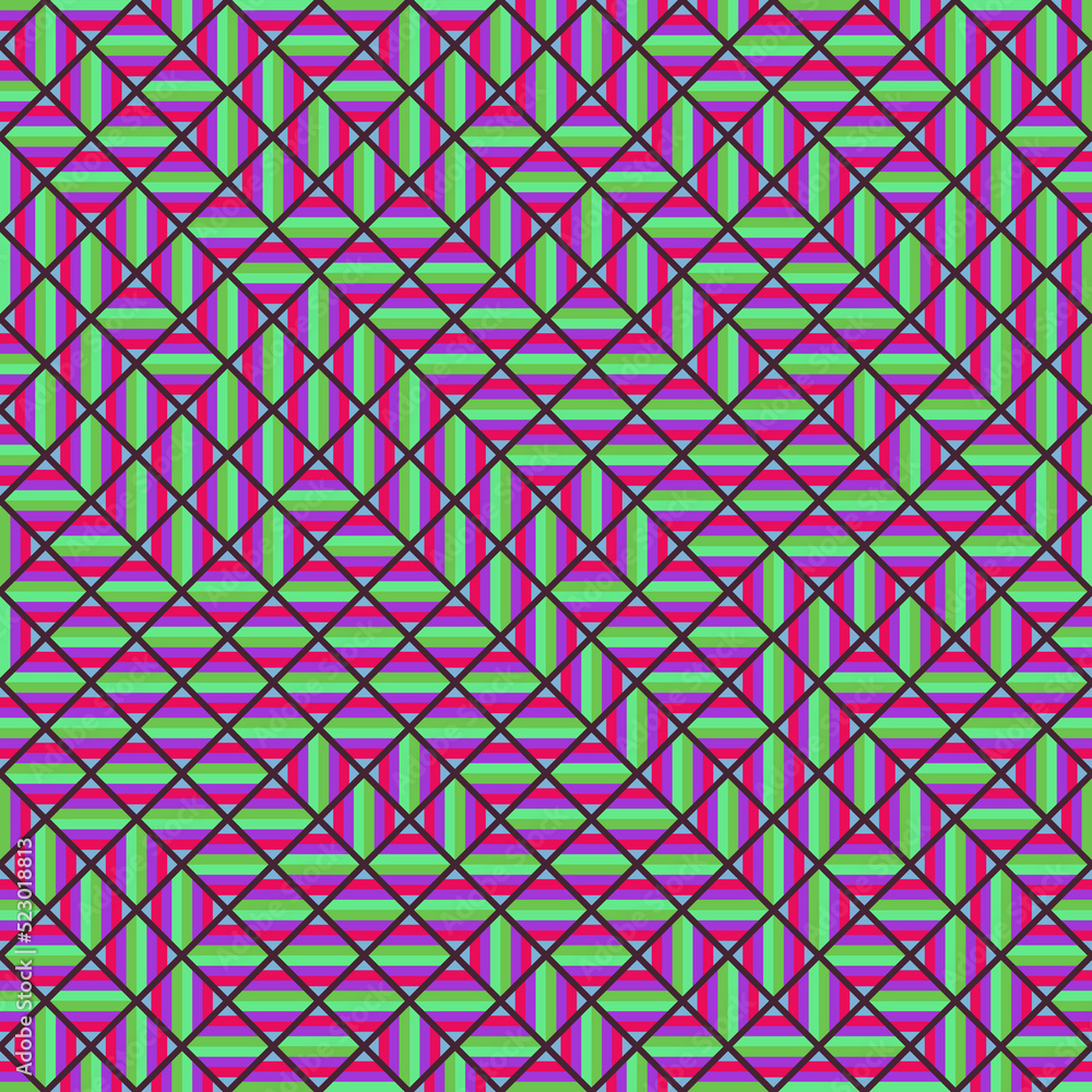 Fototapeta premium Color Rhombus tile tessellation pattern illustration