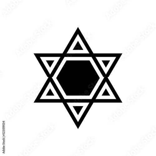 judaism religion glyph icon vector. judaism religion sign. isolated symbol illustration