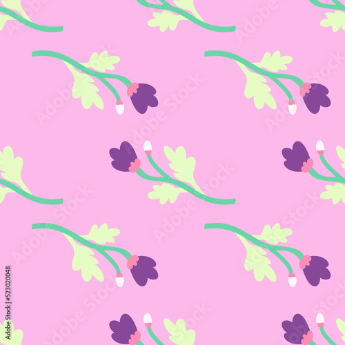 Decoration abstract flower seamless pattern. Botanical floral wallpaper.