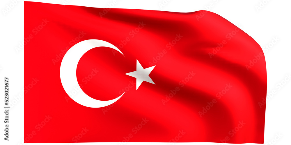 Obraz premium Turkey flag 3d render.