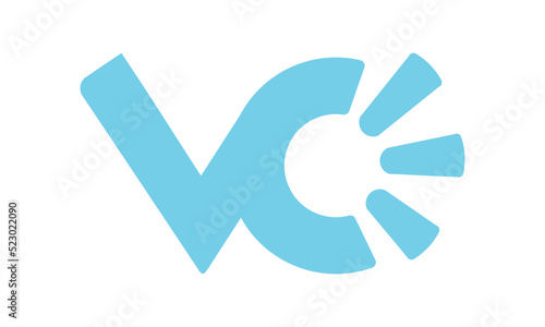 letter vc, vo shout logo vector design symbol illustration sign icon design idea