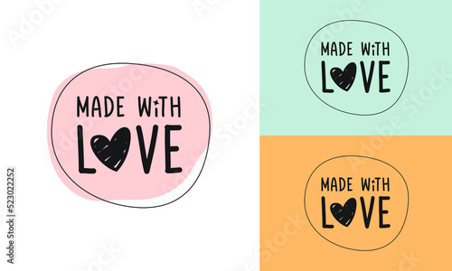 Made with Love Logo concept Illustration photo
