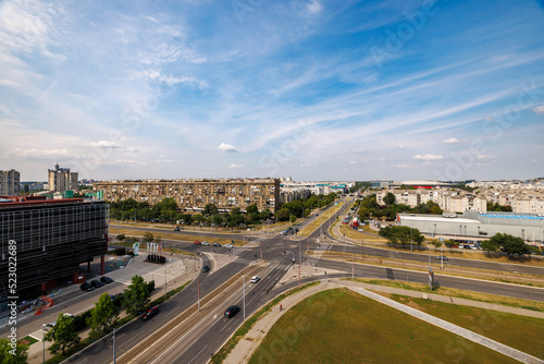 A crossroads in the city of Belgrade photo