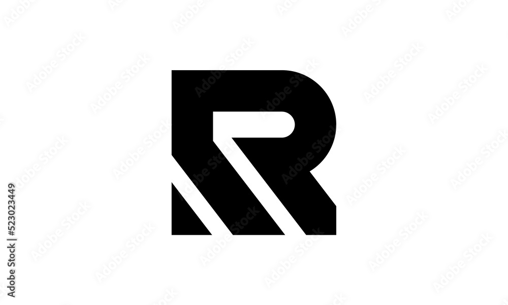 letter R black symbol vector logo design sign illustration letter R black symbol vector logo design sign illustration