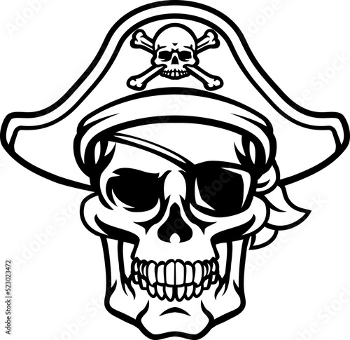 A pirate skull and crossbon...