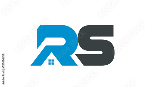 letter RS roof real estate logo vector logo symbol illustration design icon sign idea