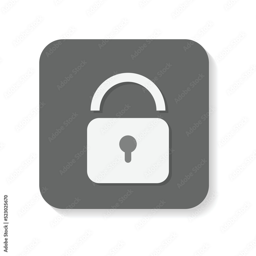 Lock simple flat icon, Used for decorating logos and infographics, Security symbol, key, secure, private, safe, password, Vector Illustration. Lock simple flat icon, Used for decorating logos and infographics, Security symbol, key, secure, private, safe, password, Vector Illustration.
