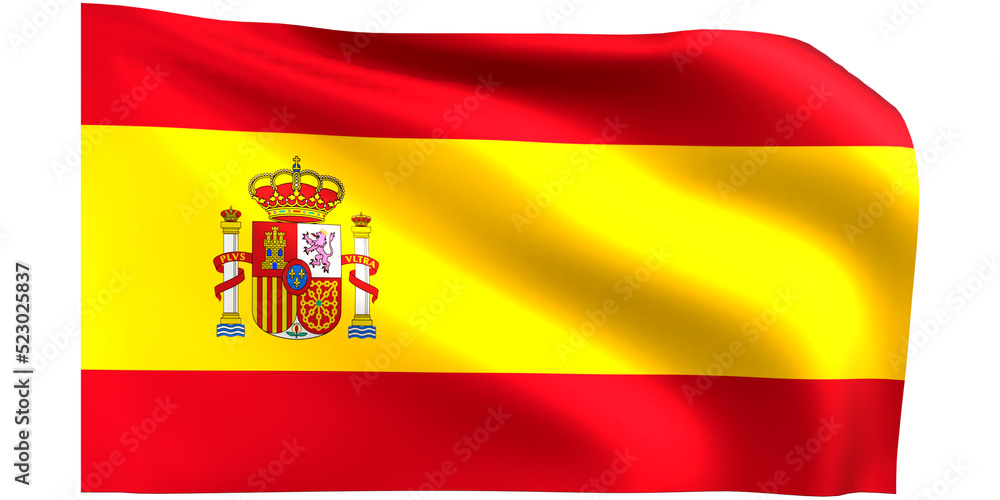 Fototapeta premium Spain flag 3d render.