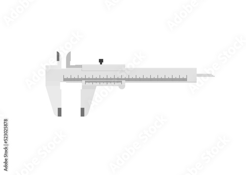 Vernier caliper illustration vector flat design editable. Vernier caliper icon.