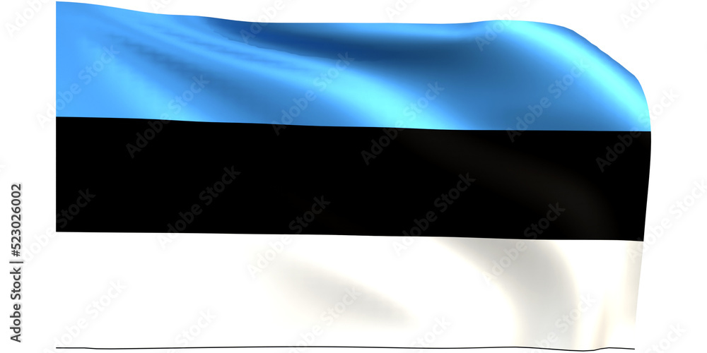Fototapeta premium Estonia flag 3d render.