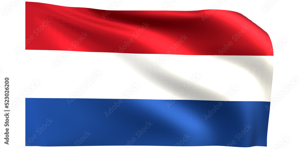 Netherland flag 3d render. Netherland flag 3d render.