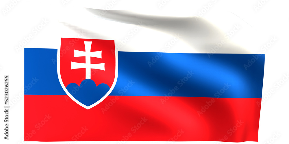 Fototapeta premium Slovakia flag 3d render.
