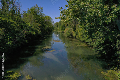 view on the waterway of Bray sur Seine