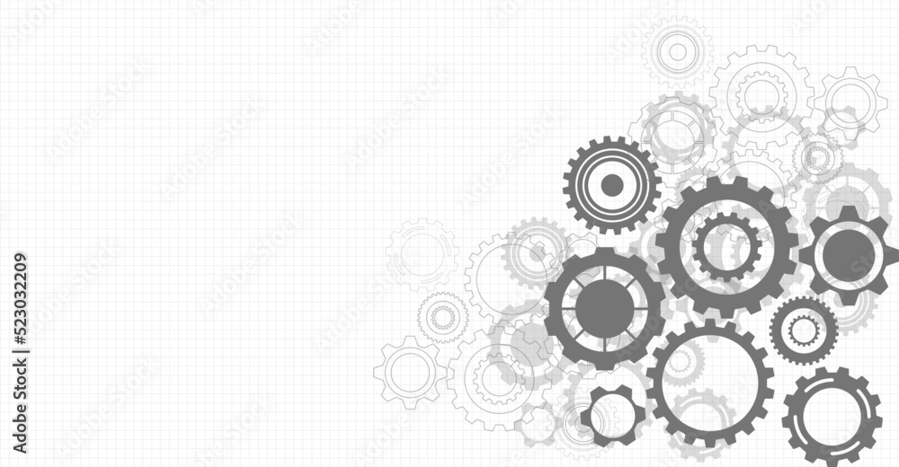 Gear Background Abstract Modern Vector