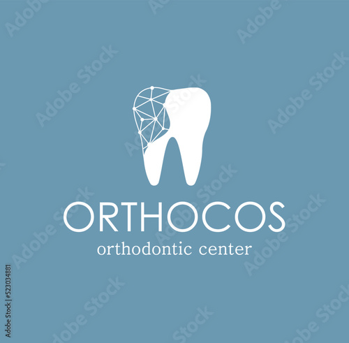 dental care logo. 
Healthy tooth with glowing effects, teeth whitening concept. logo or icon. logo design for dentistry. business
