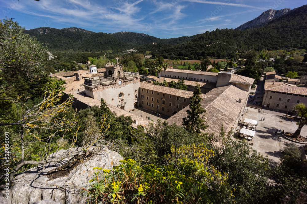 Santuario de LLuc, siglo XVII, Escorca, Sierra de Tramuntana, Mallorca, balearic islands, spain, europe Santuario de LLuc, siglo XVII, Escorca, Sierra de Tramuntana, Mallorca, balearic islands, spain, europe
