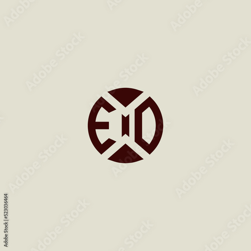 ED circle geometric concept initial design which is good for digital branding or print