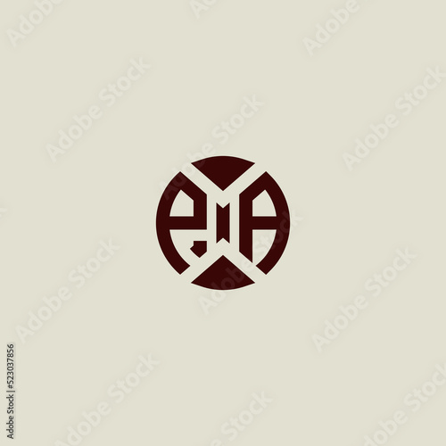 PA circle geometric concept initial design which is good for digital branding or print