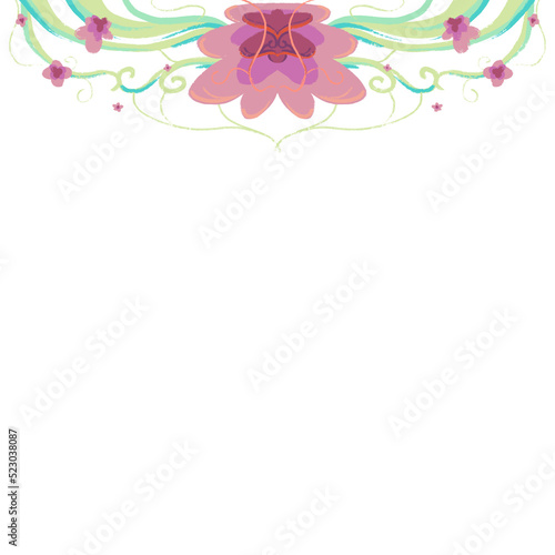 social media border frame decoration design fantasy