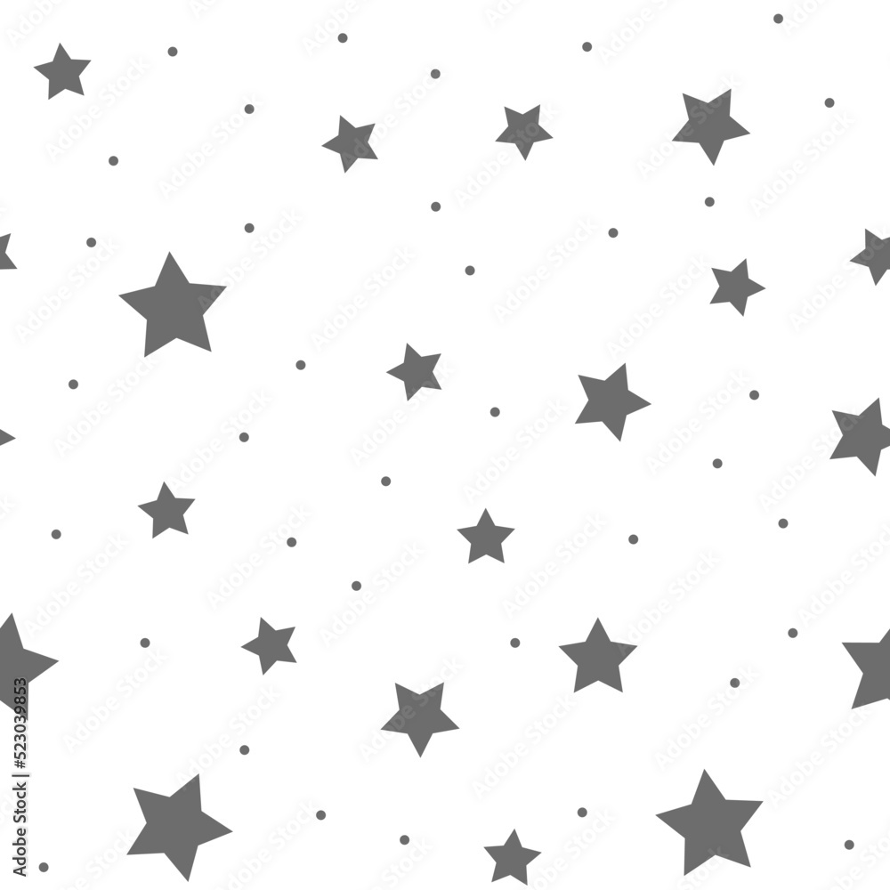 Stars seamless pattern. Background texture of starry design.