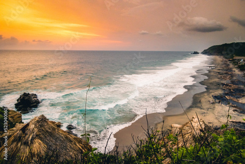 mazunte punta cometa Oaxaca coastline tropical beach paradise with hippie vibes 