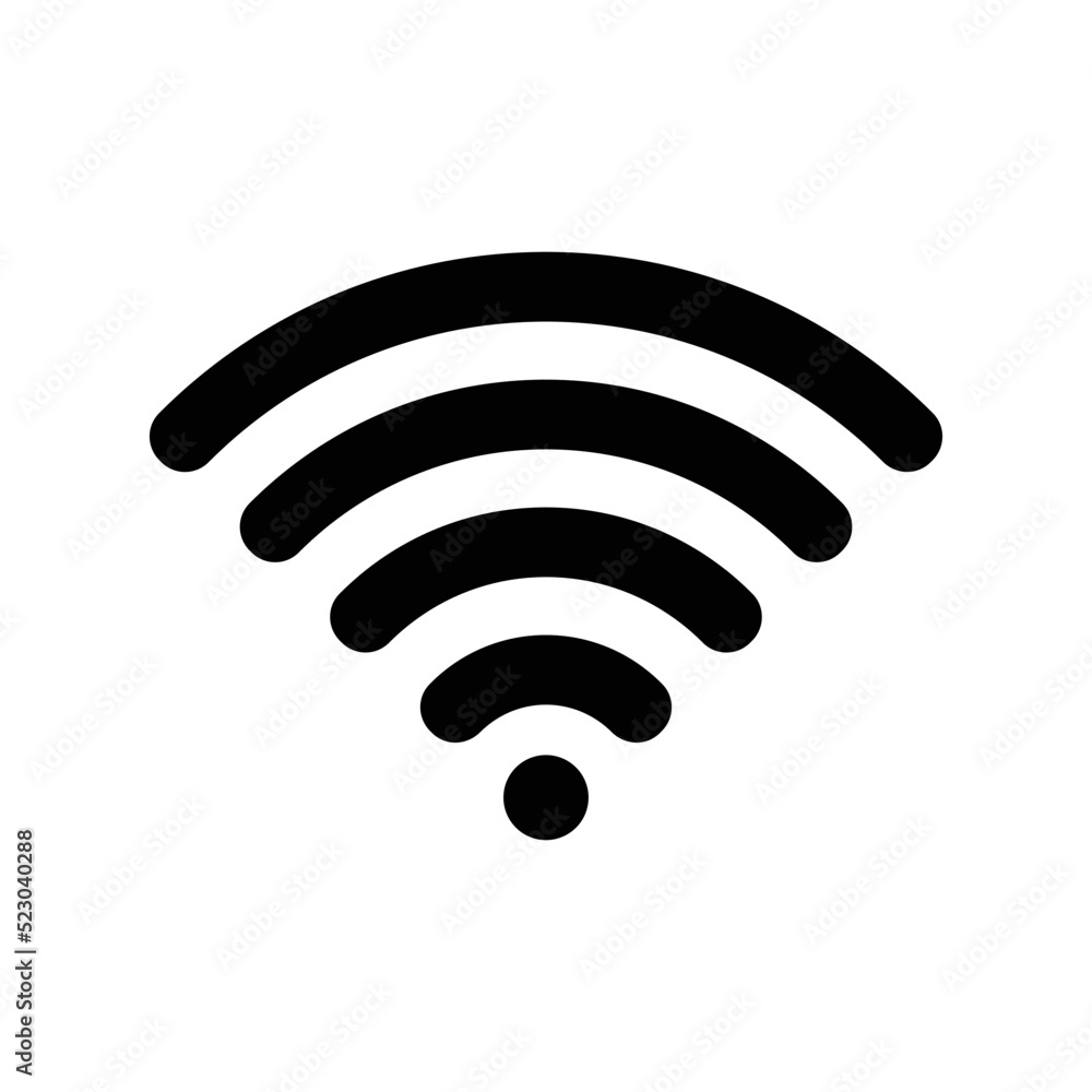 Hotspot, internet, signal, wi-fi icon. Black vector graphics. Hotspot, internet, signal, wi-fi icon. Black vector graphics.