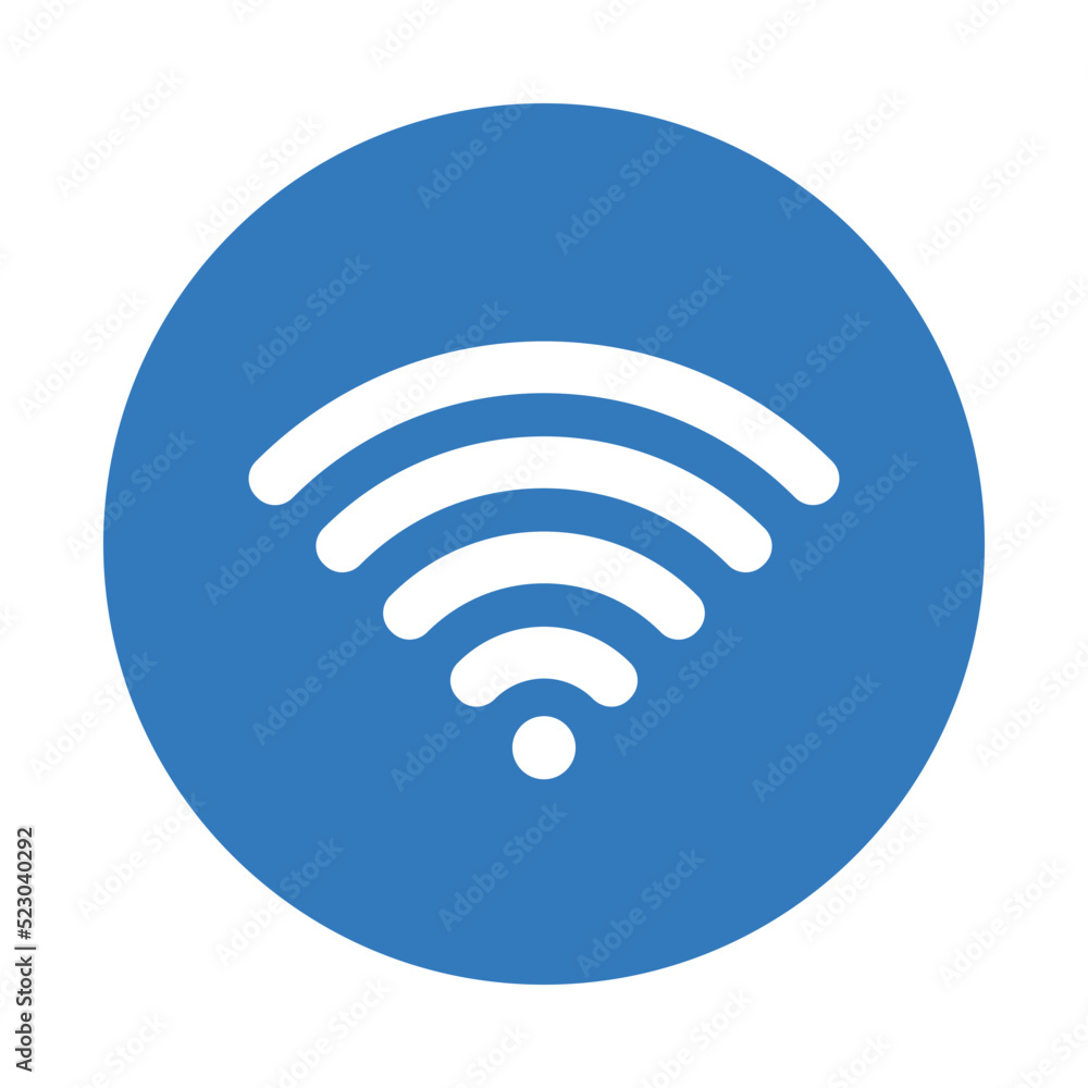 Hotspot, internet, signal, wi-fi icon. Blue color design. Hotspot, internet, signal, wi-fi icon. Blue color design.