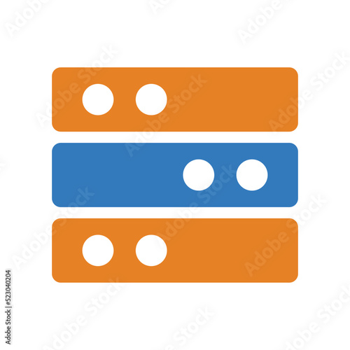 Center, data, hosting, server icon. Editable vector logo.