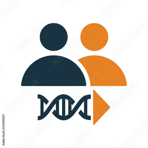 Cloning, genetic, human, replicate icon. Glyph style vector EPS.