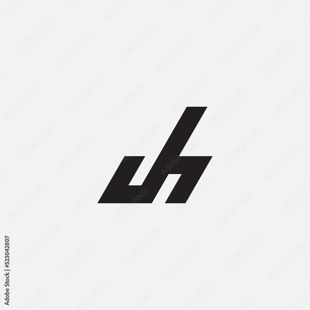 Initial letter JH monogram logo template. Initial letter JH monogram logo template.