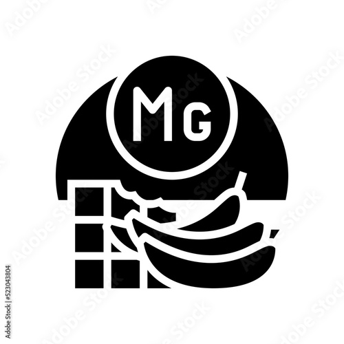 mg vitamin glyph icon vector. mg vitamin sign. isolated symbol illustration