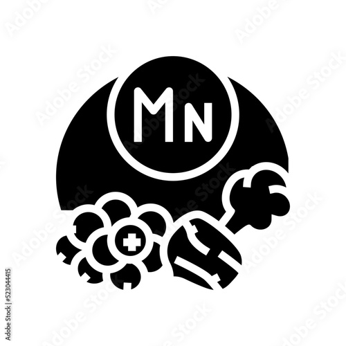 mn vitamin glyph icon vector. mn vitamin sign. isolated symbol illustration