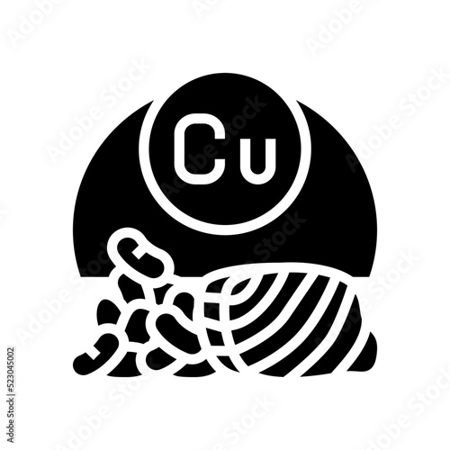 cu healthy vitamin glyph icon vector. cu healthy vitamin sign. isolated symbol illustration