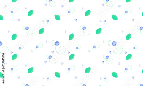 Endless pattern  pattern with foliage  and flowers  seamless pattern  on wallpaper  on textiles  lines  patterns