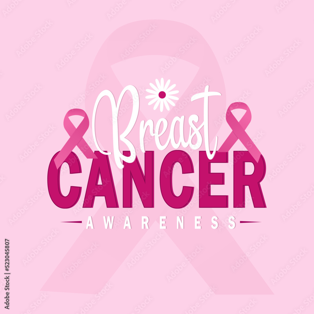 Breast Cancer Awareness month in October. vector Calligraphy Poster pink ribbon, template. Vector illustration. Breast Cancer Awareness month in October. vector Calligraphy Poster pink ribbon, template. Vector illustration.